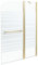 Paroi de Douche Minimaliste en Verre Trempé avec Porte 140 x 100 cm Doré Tuapi