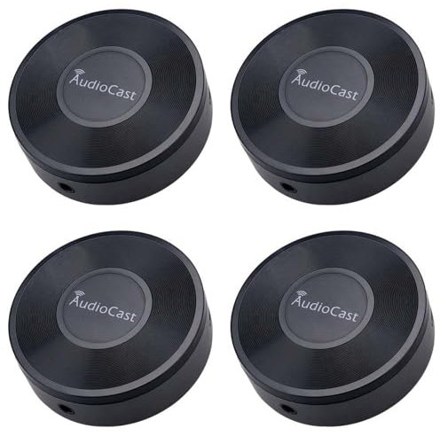 Dxoniislh 4X Audiocast M5 Adaptador DLNA Airplay WiFi InaláMbrico MúSica Audio Streamer Receptor Audio MúSica Altavoz para Transmisiones de Habitaciones