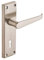 Designer Levers - Victorian Straight Lever Lock Door Handle - Satin Nickel - 1 Pair - Lockable Door Handle - Interior Use