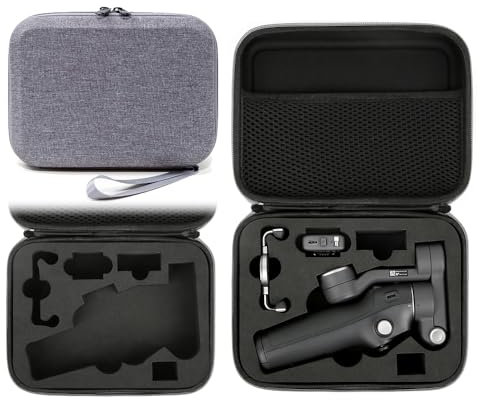 Hesupy Carrying Case for DJI Osmo Mobile 7/7P, Portable Travel Storage Bag Organizer Hard Case Protective Cover Handbag for OM7 OM7P Gimbal Stabilizer Accessories Protection (Gray)