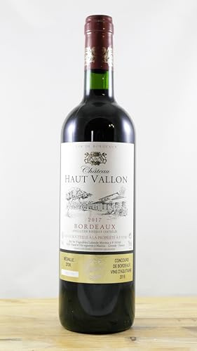 Château Haut Vallon Bouteille de Vin Millésime 2017