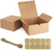 YankMooM 10 Pack Brown Kraft Gift Boxes, 20 x 20 x 10cm Large Present Boxes for Parties, Birthdays, Weddings, Holidays Gift Wrapping