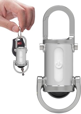 Générique Lampe de Poche Rechargeable sur Porte-Clés | Lampe de Poche Compacte pour Anneau de Clés,Lumière Puissante pour Camping Randonnée Voyage et Chasse avec Portabilité Optimale