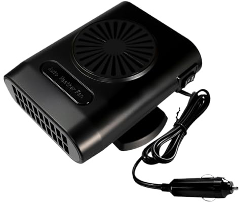 Ahuuen Portable Heater - 200w Car Camping Heater,12v/24v Automobile Interior Heating Fan Windshield Defroster for Outdoor Winter Daily Driving Trips Trailers Backyard Garage Travel Tailgate