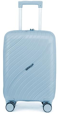 Fly Kite Luggage 18 Inch Cabin Suitcase 100% Polypropylene Hard Shell with Aluminium Trolley Handle Real TSA Secure Lock 3 Digit 360° Smooth Detachable Wheels Lightweight Suitcase|Blue