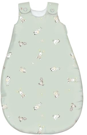 Tencel® Baby Schlafsack 3 TOG | ärmelloser Ganzjahresschlafsack | Kinderschlafsack hautfreundlich, atmungsaktiv, feuchtigkeitsregulierend | OEKO-TEX® zertifiziert | mitwachsend | 60 °C waschbar