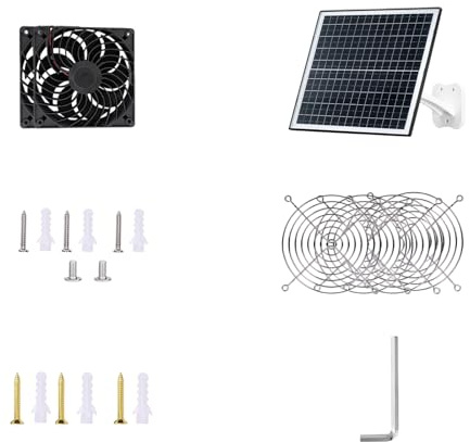 Hrtyvhin Potenza fotovoltaica Struttura refrigerata per collaborazione Pollo da 20 W con Ventola efficienza per abbassare Le Temperature e Risparmiare Frigorifero per collaborazione Solare