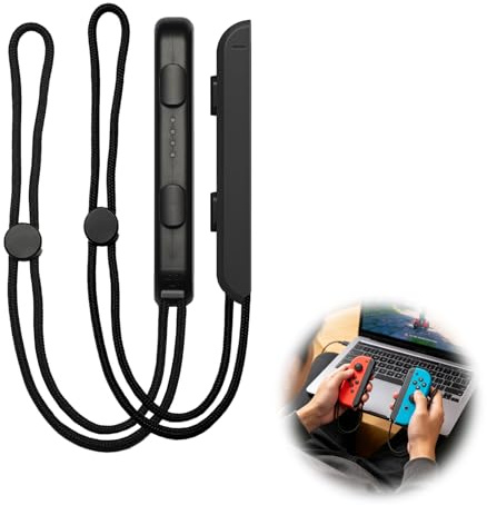 Gamepad Handschlaufe für Nintendo Switch Joy Con Controller, 2 Stück Verstellbares Armband Zubehör mit Automatischer Verriegelung Schwarz Ersatz Handgelenkschlaufe kompatibel mit Switch Sport Game