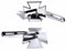 Motorrad Chopper Spiegel Set Eisernes Kreuz chrom 10 x10 cm