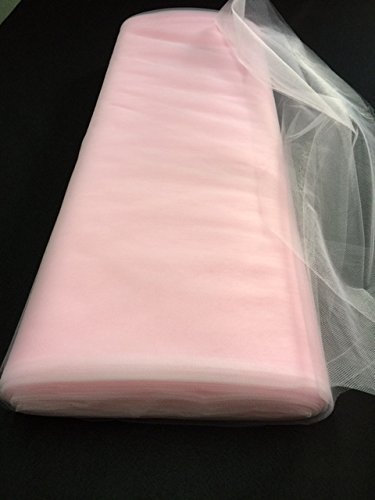 Générique Rouleau 25 METRES Tissu Tulle Souple Mariage Rose Grande Largeur 300 cm Decoration Robe Tutu