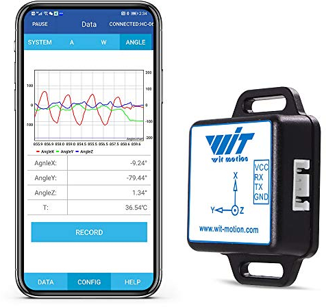 [Enregistreur d'accéléromètre IMU] WT901C-232 Capteur d'inclinaison sans fil 9 axes, accélération 3 axes, gyroscope, magnétomètre, inclinomètre, boussole numérique, module USB RS232 MPU9250