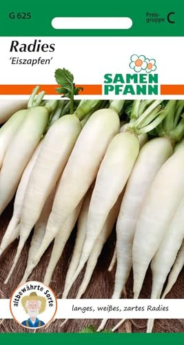 SAMEN PFANN® Radies, Eiszapfen - Gemüse-Samen Radieschen-Samen Saatgut Samen (Raphanus sativus)