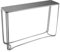 Versa 10850095 Mesa de Entrada Artur, Metal y Cristal, Plateado, 75 x 31 x 110 cm