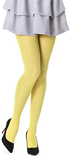 Bellivalini Damen Strumpfhose Mikrofaser 60 DEN BLVFI1002 (Gelb, S (Herstellergröße: 2))