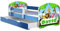 ACMA Kinderbett Jugendbett mit Einer Schublade und Matratze Blau mit Rausfallschutz Lattenrost II 140x70 160x80 180x80 (01 Zoo Name, 180x80 + Bettkasten)