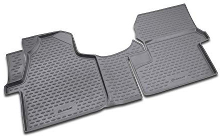 Element Gummimatten Passgenaue Fußmatten VW Crafter 10/2008-2tlg, Schwarz