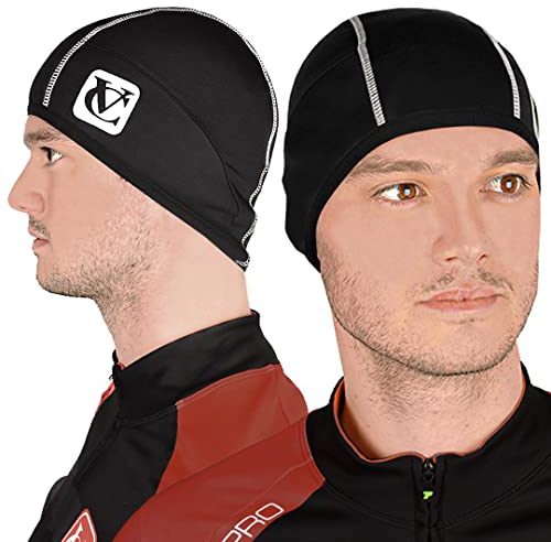 VeloChampion Calotte de Cyclisme Thermo Tech - Convient aux Enfants et idéal comme Chapeau d'hiver sous Un Casque - Noir XS (48-54cm / 18.8-21.2)