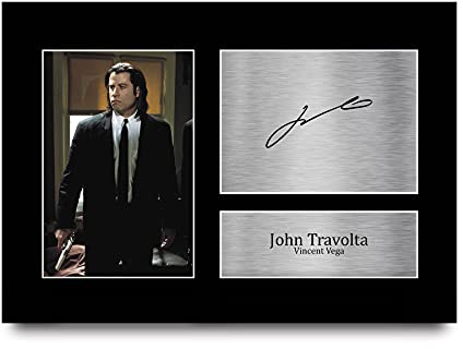 HWC Trading A4 John Travolta Pulp Fiction Geschenke Gedruckt, Signiert Autogramm Bild Für Film-Erinnerungsstücke-Fans