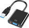 Azuxreza Adaptateur USB vers VGA, USB 3.0/2.0 vers VGA, convertisseur vidéo HD 1080p pour PC, Ordinateur Portable, TV HDTV, Compatible avec Windows XP/7/8/8.1/10 (Pas pour Vista, Linux, Chrome)