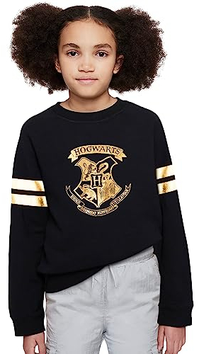 Harry Potter Mädchen Sweatshirt, Weicher und Bequemer Hogwarts Pullover - Geschenke für Mädchen (Schwarz, 11-12 Jahre)