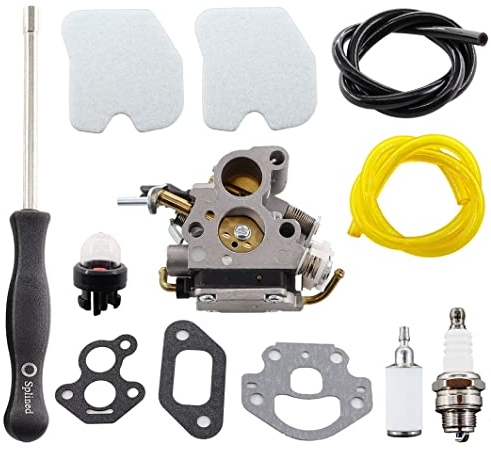 MCHNIC Vergaser mit Schraubendreher Luftfilter Zündkerze für Husqvarna 135 140 435 435E 440 440E Jonsered CS2240 CS2240S CS410 Kettensäge Ersetzt C1T-EL41, C1T-EL41A, 506450501