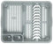 Large Dish Drainer Strong Plastic Holds up to 12 plates with two cutlery drainer Grey/Silver 46.50 x 38.00 x 9.00 cm
