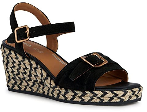 Geox Girl's D PanareaEspadrille Wedge Sandal