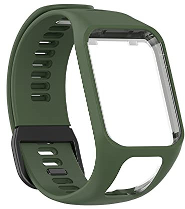 Bracelet de rechange pour montre connectée TomTom Golfer 2/Runner 2/Runner 3, Silicone, Pas de gemme