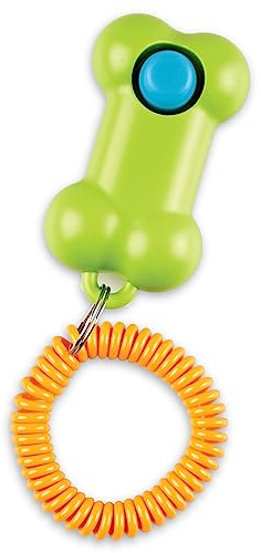 Brightkins Smarty Pooch Trainings-Clicker: Knochen, Trainings-Clicker für Hunde mit Flexibler Handgelenkschlaufe, Hundetraining und Verhaltenslösungen, 1 Stück