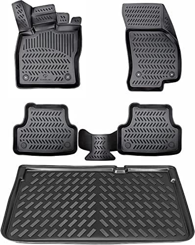 ELMASLINE 3D Gummimatten & Kofferraumwanne Set für Suzuki Vitara ab 2015 (unterer Ladeboden) Passt Nicht in Mild-Hybrid!!