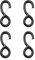 4 PCS Heavy Duty Ratchet Hook, 38mm x 1500kg S Hook with Lock Ratchet Strap Hooks Replacement for Tie Down Straps, Trailer Strap and Webbing Straps