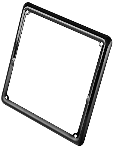 Cornice targa in acciaio verniciato nero per targhe europee 18,5x18,5 cm per moto scooter