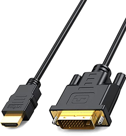 MMOBIEL HDMI a DVI Cable Adaptador - bidireccional DVI-D de Doble Enlace a HDMI Cable Convertidor Compatible con Todas Las Pantallas de Alta resolución LCD y LED, monitores y televisores 1080p - 1m