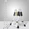 Joparri Scala telescopica in alluminio con design pieghevole, JZ250D, scala telescopica allungabile, 2,5 m + 2,5 m, pieghevole, in alluminio antiscivolo (5 metri)