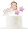 4Pcs Numbers 1-9 Cake Topper, 8th Birthday Cake Toppers, Rainbow Little Stars for Birthday Party Wedding Anniversary Baby Shower Decoration (pink)