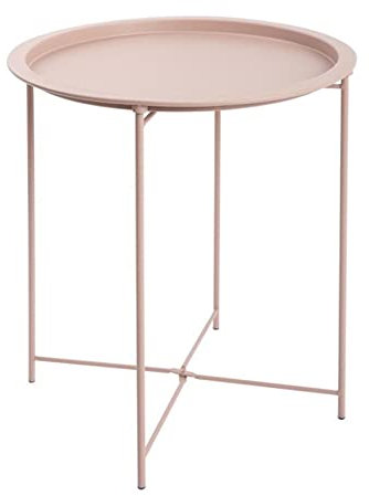 Tables Table Basse Salon Design Moderne, Table Basse en métal doré de Style scandinave avec Plateau Gris, Table Basse décorative for la Cuisine et Le Salon, 4 couleurs ( Color : Rose pink , Size : 17.
