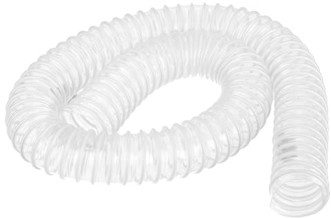 PATIKIL PVC Flexibel Staubsauger Schlauch 40mm ID 1M Länge Absaugschlauch Verwendung mit Staubsammlern für Industrielle Holzarbeiten Reiniger Weiß