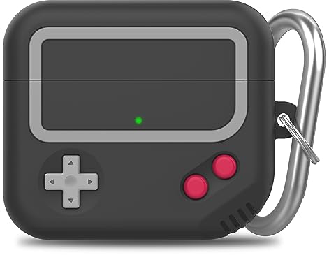 TRONWIN Silikon Airpods 3 Hülle Schutzhülle Game-Machine Design Case für Apple Airpods 3 [Support Wireless Charging] kompatibel mit Apple Airpods 3. Generation (Schwarz)