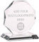 Wanapix | Trophée Personnalisé avec Nom et Texte | Verre Gravé (échelle de Gris) | Trophée Personnalisé | Boîtier de Rangement Inclus | Octogonal 17 cm | 100% Personnalisé