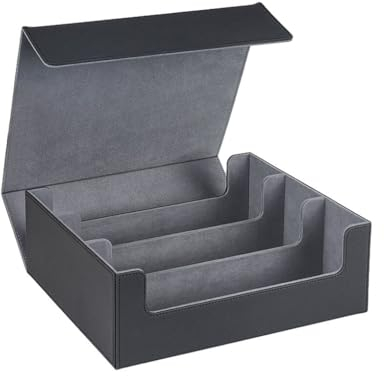 rongweiwang Elegantes Kartenetui mit Magnetverschluss für Geschäftsleute, kompakter PU Visitenkartenhalter, magnetische Kartenboxen, Stil 1