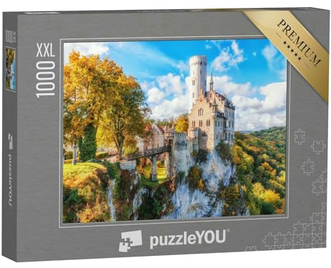 Puzzle 1000 Teile XXL „Deutschland, Schloss Lichtenstein in Baden-Württemberg“ – aus der Puzzle-Kollektion Deutschland