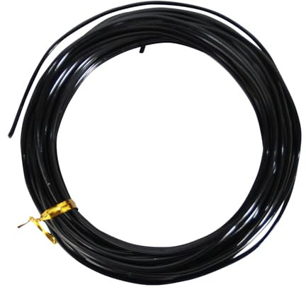15.5 Metri di filo di alluminio Craft, colore Nero, 2 mm di spessore filo di scultura, filo armatura per la scultura, piegabile filo di metallo Craft per bambole scheletro e fai da te