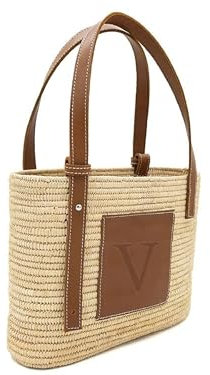 FRENCH BASKET luxury raffia bag with leather handles, beach bag, straw bag, summer bag