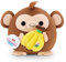 Snackles, Series 2, Monkey (Dole, Banana), Kuschelig-weiches, beruhigendes, 20 cm großes Plüschspielzeug mit lizenziertem Snackmarken-Accessoire (Monkey)
