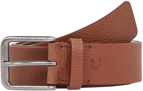 Calvin Klein Herren Gürtel Classic Casual Belt aus Leder, Braun (Cognac), 100 cm