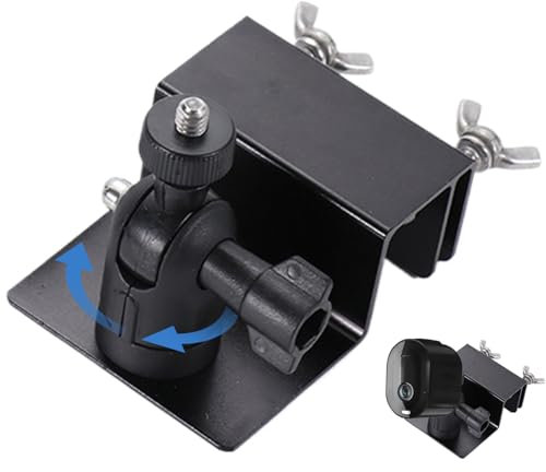 Ring Gutter Mount 360° Rotating 180° Tilt Ring Solar Panel Gutter Mount Fit for 1/4-20 Port Weatherproof Aluminium Alloy Ring Camera Mount Solar Panel Wall Mount Bracket for Ring Solar Panel Camera