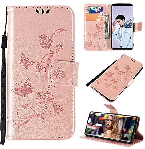 FCHUI for Samsung Galaxy S24 Case, for Samsung S24 Phone Case Women Men Card Slots Magnetic Closure Kickstand Full Protection Premium Leather Flip Wallet Phone Case Cover
