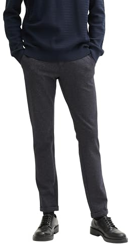Tom Tailor Herren Jersey Travis Slim Fit Chino Hose, 36763 - Navy White Grindle Wave, 38/32