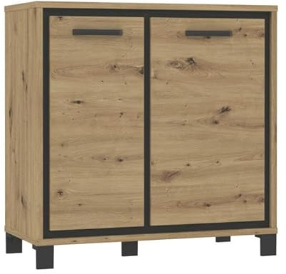 RASANTI Kommode 2-TRG Trondheim Artisan Eiche/Schwarz Eiche