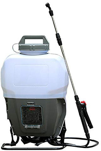 Cordless Pump Action Pressure Sprayer with Rechargeable Lithium Battery - Garden Electric Backpack Fogger for Gardening & Household Cleaning - Adjustable Nozzle - 15 L/4 Gal